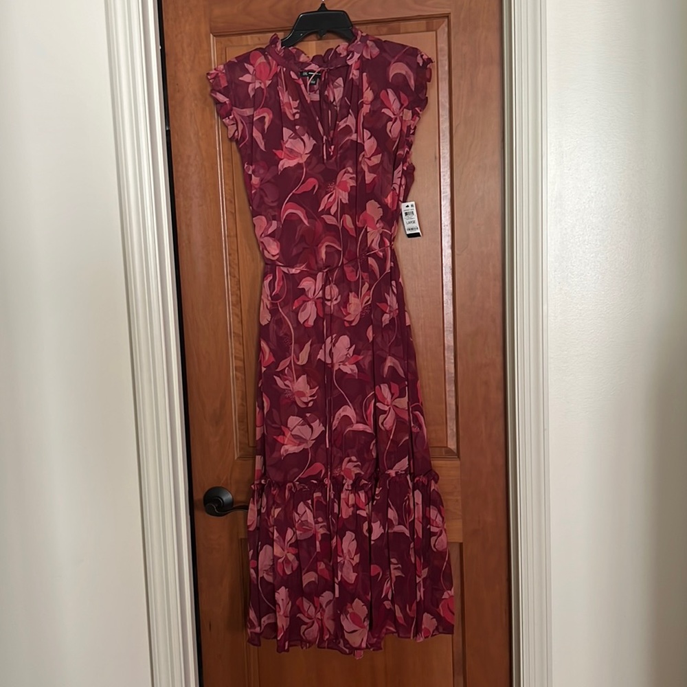 INC floral dress, size large, never worn…bought wrong size
